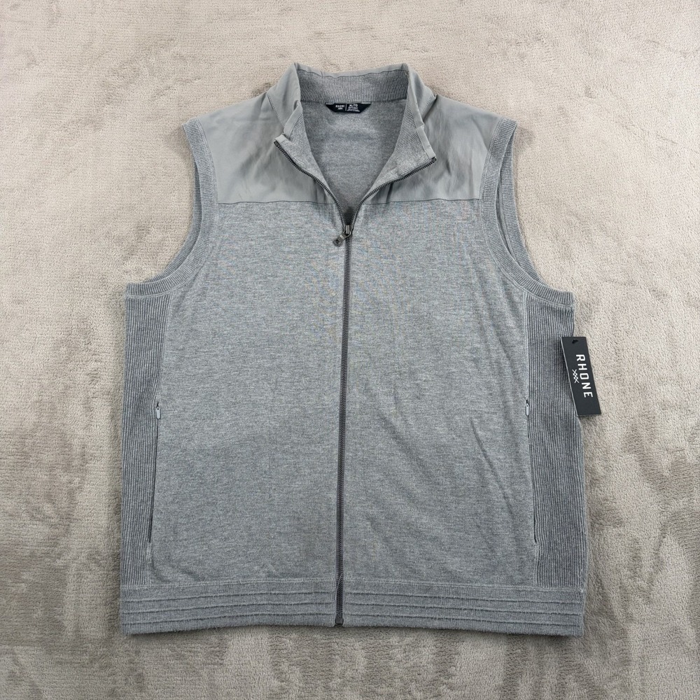 RHONE‎ Commuter Sweater Vest in Griffin Gray Men XL Performance Golf NWT $138